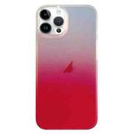For iPhone 13 Pro Max Double Sided IMD Laser Gradient PC Phone Case(Pink)