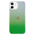 For iPhone 12 Double Sided IMD Laser Gradient PC Phone Case(Green)