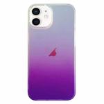 For iPhone 12 Double Sided IMD Laser Gradient PC Phone Case(Purple)