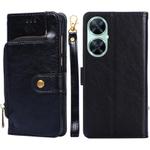 For Huawei Enjoy 60 Pro / nova 11i Zipper Bag Leather Phone Case(Black)