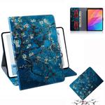 For Huawei MatePad T8 Colored Drawing Pattern Horizontal Flip PU Leather Case with Holder & Card Slots & Wallet(Apricot Blossom)