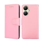 For vivo Y35+ 5G Crystal Texture Leather Phone Case(Pink)