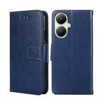 For vivo Y35+ 5G Crystal Texture Leather Phone Case(Royal Blue)