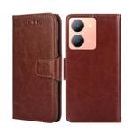 For vivo Y78 5G Crystal Texture Leather Phone Case(Brown)