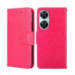 For Huawei Enjoy 60 Pro / nova 11i Crystal Texture Leather Phone Case(Rose Red)