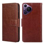 For Huawei Pura 70 Pro / 70 Pro+ 5G Crystal Texture Leather Phone Case(Brown)