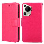 For Huawei Pura 70 Ultra 5G Crystal Texture Leather Phone Case(Rose Red)