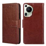 For Huawei Pura 70 Ultra 5G Crystal Texture Leather Phone Case(Brown)