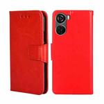 For ZTE Axon 40 Lite Crystal Texture Leather Phone Case(Red)