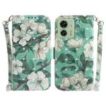 For Motorola Edge 40 3D Colored Horizontal Flip Leather Phone Case(Watercolor Flower)