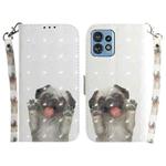 For Motorola Edge 40 Pro 3D Colored Horizontal Flip Leather Phone Case(Pug)