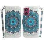 For Motorola Edge 50 Fusion 3D Colored Horizontal Flip Leather Phone Case(Peacock Wreath)