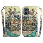 For Motorola Edge 2024 3D Colored Flip Leather Phone Case(Zoo)