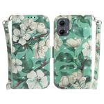 For Motorola Edge 2024 3D Colored Horizontal Flip Leather Phone Case(Watercolor Flower)