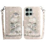 For Motorola Moto G75 5G 3D Colored Flip Leather Phone Case(Squirrels)