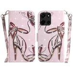 For Motorola Moto G 5G 2025 3D Colored Flip Leather Phone Case(Butterfly High-heeled)