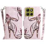 For Motorola Moto G86 5G 3D Colored Flip Leather Phone Case(Butterfly High-heeled)