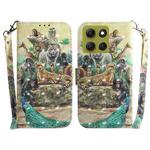 For Motorola Moto G86 5G 3D Colored Flip Leather Phone Case(Zoo)