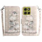 For Motorola Moto G86 5G 3D Colored Flip Leather Phone Case(Squirrels)