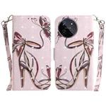 For Realme 11 4G Global 3D Colored Horizontal Flip Leather Phone Case(Butterfly High-heeled)