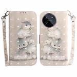 For Realme 11 4G Global 3D Colored Horizontal Flip Leather Phone Case(Squirrels)