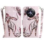 For Realme 12 5G 3D Colored Horizontal Flip Leather Phone Case(Butterfly High-heeled)