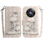 For Realme 12 5G 3D Colored Horizontal Flip Leather Phone Case(Squirrels)
