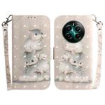 For Realme 12+ 3D Colored Horizontal Flip Leather Phone Case(Squirrels)