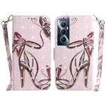 For Realme C65 4G 3D Colored Horizontal Flip Leather Phone Case(Butterfly High-heeled)