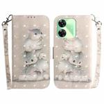 For Realme C61 / C63 / Note 60 3D Colored Horizontal Flip Leather Phone Case(Squirrels)