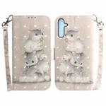 For Samsung Galaxy A25 5G 3D Colored Horizontal Flip Leather Phone Case(Squirrels)