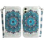 For Samsung Galaxy A05 3D Colored Horizontal Flip Leather Phone Case(Peacock Wreath)