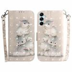 For Samsung Galaxy A15 3D Colored Horizontal Flip Leather Phone Case(Squirrels)