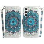 For Samsung Galaxy S24 5G 3D Colored Horizontal Flip Leather Phone Case(Peacock Wreath)