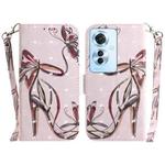 For OPPO F25 Pro 5G Global 3D Colored Horizontal Flip Leather Phone Case(Butterfly High-heeled)