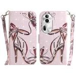 For OPPO Reno11 Pro 5G Global 3D Colored Horizontal Flip Leather Phone Case(Butterfly High-heeled)