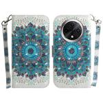 For OPPO A3 Pro 5G 3D Colored Horizontal Flip Leather Phone Case(Peacock Wreath)