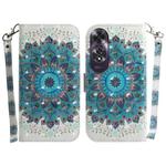 For OPPO A60 4G 3D Colored Horizontal Flip Leather Phone Case(Peacock Wreath)