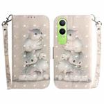 For OPPO K12x 3D Colored Horizontal Flip Leather Phone Case(Squirrels)