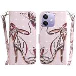 For OPPO A5x 5G / A3 4G / 5G / A3x 4G / 5G 3D Colored Horizontal Flip Leather Phone Case(Butterfly High-heeled)