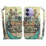 For OPPO A5x 5G / A3 4G / 5G / A3x 4G / 5G 3D Colored Horizontal Flip Leather Phone Case(Zoo)