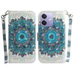 For OPPO A5x 5G / A3 4G / 5G / A3x 4G / 5G 3D Colored Horizontal Flip Leather Phone Case(Peacock Wreath)