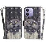 For OPPO A5x 5G / A3 4G / 5G / A3x 4G / 5G 3D Colored Horizontal Flip Leather Phone Case(Hug Cat)