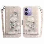 For OPPO A5x 5G / A3 4G / 5G / A3x 4G / 5G 3D Colored Horizontal Flip Leather Phone Case(Squirrels)