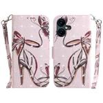 For Tecno Pova Neo 3 3D Colored Horizontal Flip Leather Phone Case(Butterfly High-heeled)