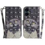 For Tecno Pova Neo 3 3D Colored Horizontal Flip Leather Phone Case(Hug Cat)