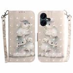 For Tecno Pova Neo 3 3D Colored Horizontal Flip Leather Phone Case(Squirrels)