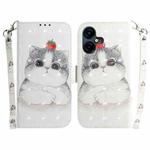 For Tecno Pova Neo 3 3D Colored Horizontal Flip Leather Phone Case(Cute Cat)