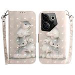 For Tecno Camon 20 Premier 5G 3D Colored Horizontal Flip Leather Phone Case(Squirrels)