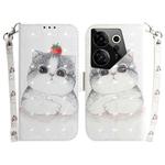 For Tecno Camon 20 Premier 5G 3D Colored Horizontal Flip Leather Phone Case(Cute Cat)
